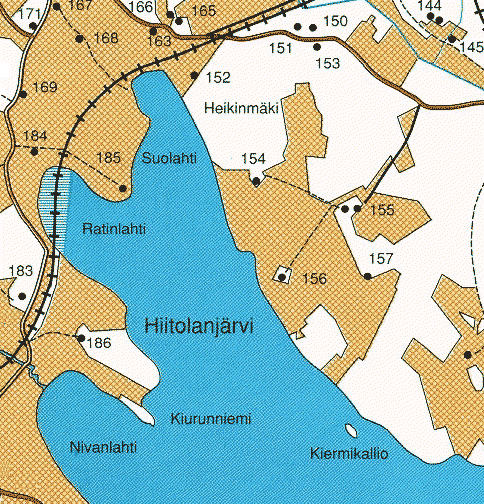 Hiitolan keskustan seutu (karttaruutu B3)