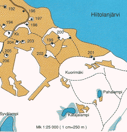 Hiitolan keskustan seutu (karttaruutu B4)